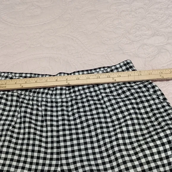 GAP Black & White Gingham Wide-Leg Women's s Pants - Picture 6 of 8